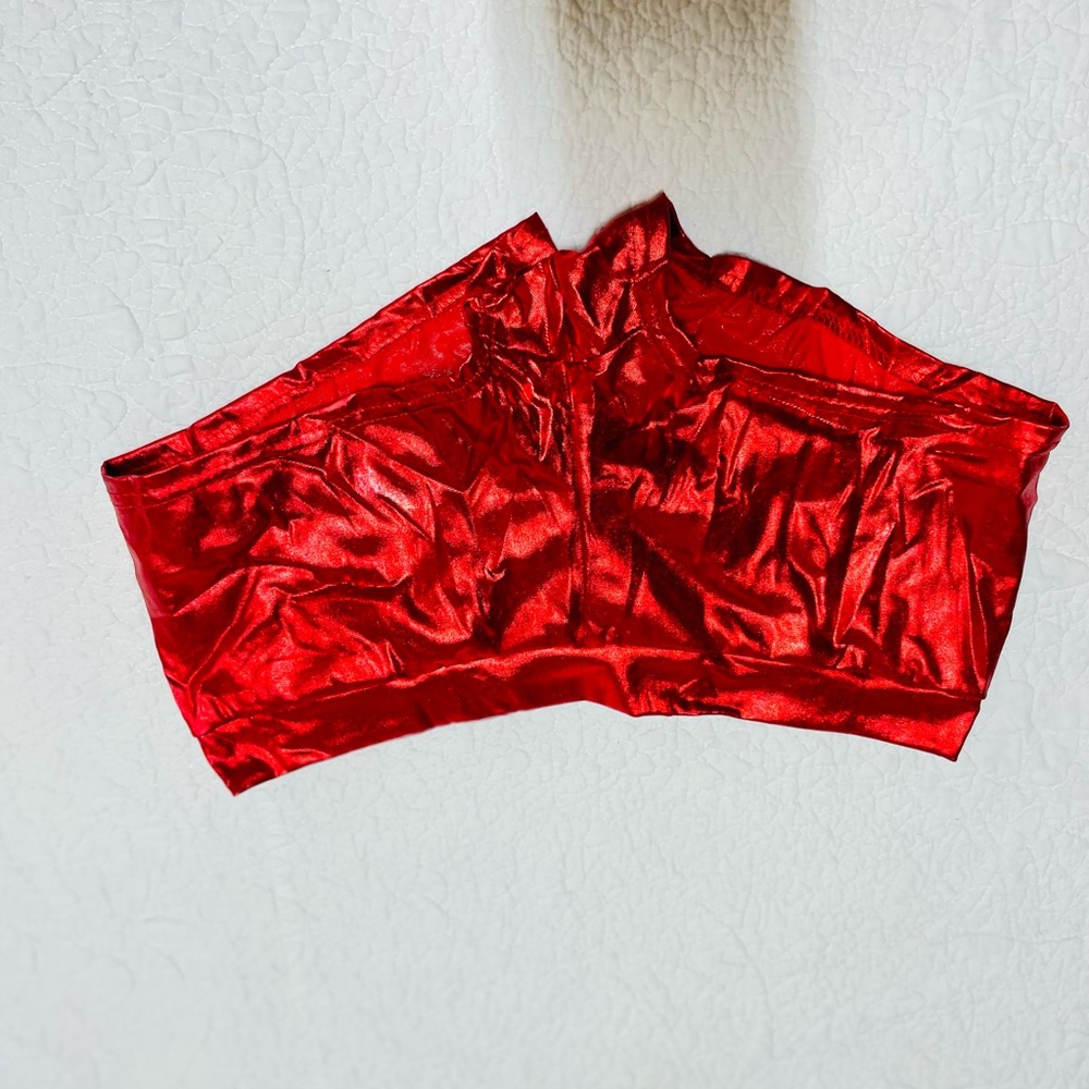 Dc Red shiny shorts Sz S